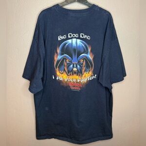 Vintage Y2K 2007 Big Dogs "I Am Your Farter" Star Wars Parody Shirt XXL Grunge